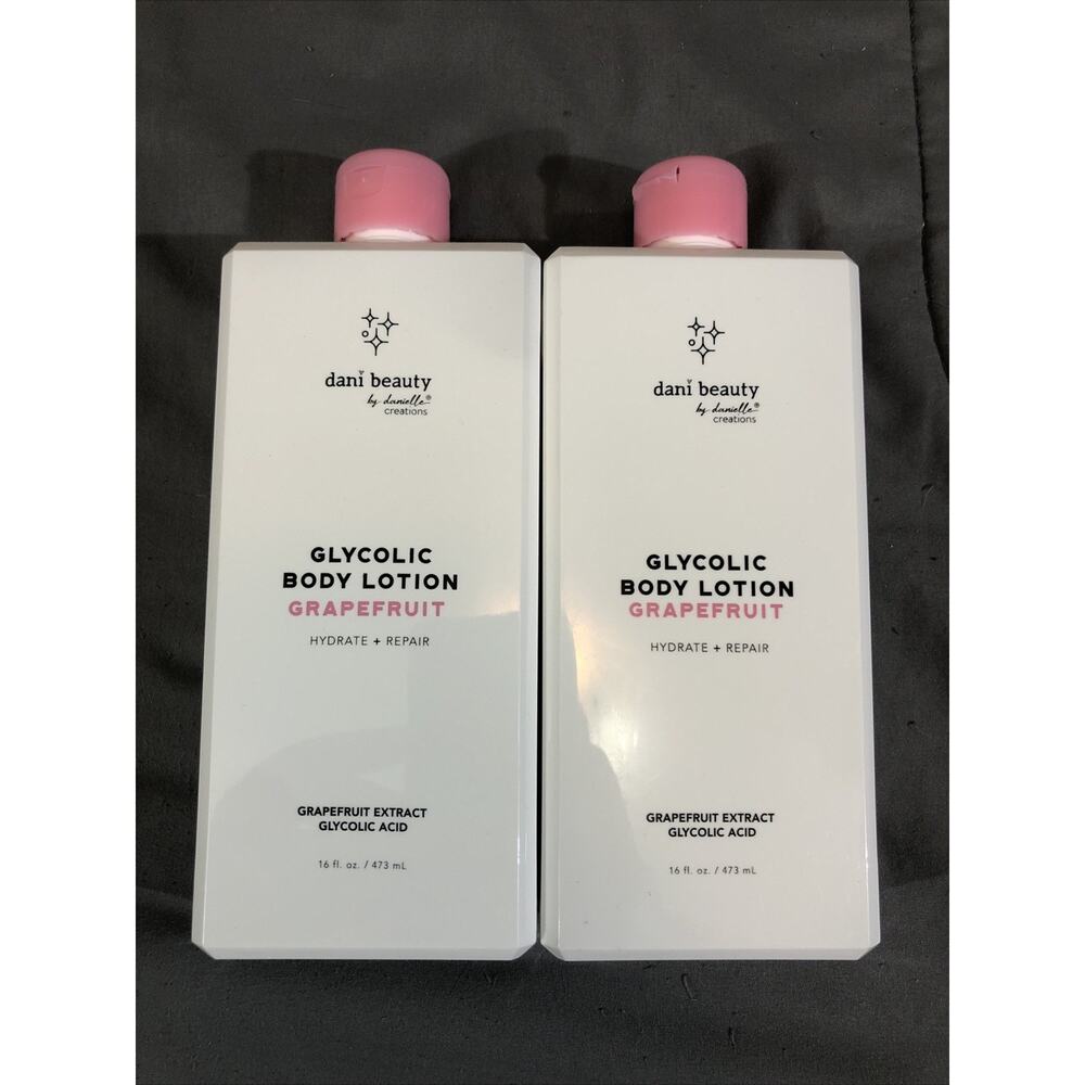 2 PACK ~ DANI BEAUTY Glycolic Body Lotion Grapefruit 16 Oz NEW PRODUCT